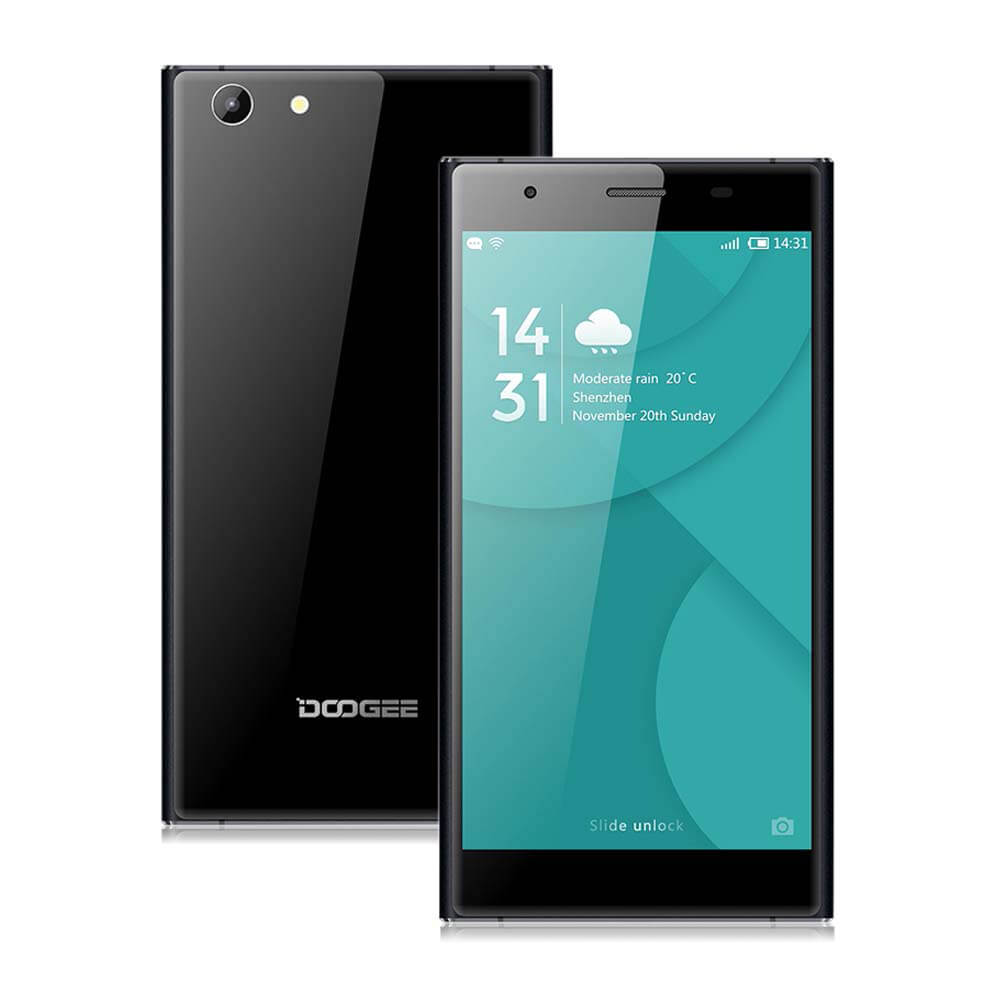 [HK Stock]DOOGEE Y300 5.0inch IPS HD 4G LTE Android 6.0 Smartphone 64-Bit MTK6735 Quad Core 2GB RAM 64GB Storage 13.0MP 5.0MP OTG - Black