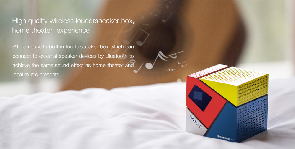 DOOGEE P1 1000LM DLP Projector 2.4G WiFi 1G/8G Bluetooth 4.0 4800mAh Miracast DLNA - Rainbow
