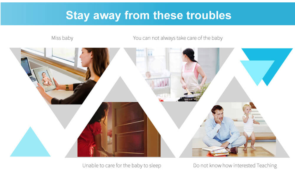 ESCAM Penguin QF521 Wireless WiFi Baby Monitor HD 720P P2P Smart Security Camera - White