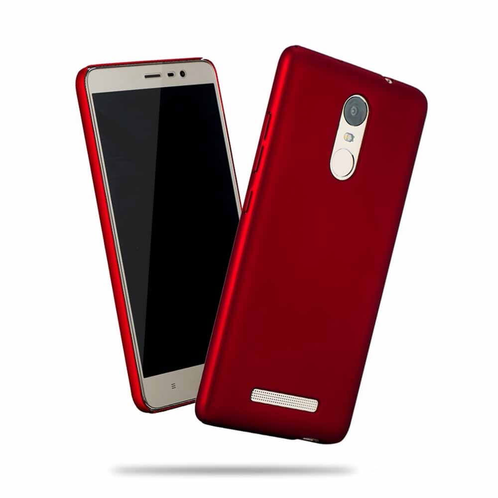 Back Case For Xiaomi Redmi Note 3 Ultra-thin Silky Smooth Protective Phone Cover Back Shell - Red