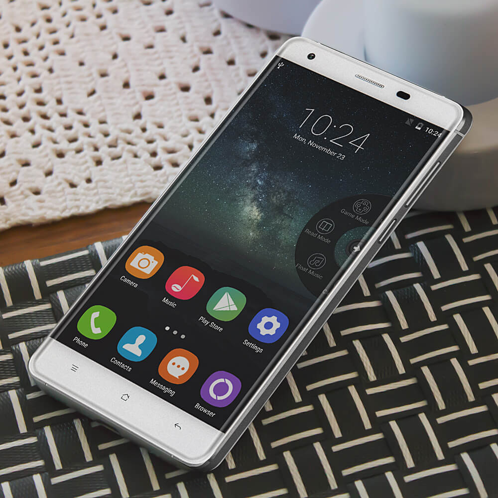 [HK Stock]OUKITEL K6000 Pro 5.5inch LTPS 2.5D FHD 4G 6000mAh Android 6.0 Smartphone 64-Bit MTK6753 Octa Core 3GB 32GB 16.0MP Touch ID Flash Charge OTG - White