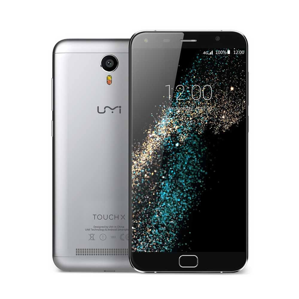 UMI TOUCH X 5.5inch 2.5D FHD 4G LTE Android 6.0 2GB 16GB Smartphone 64bit MTK6735A Quad-Core 1.3GHz 5.0MP 13.0MP 4000mAh OTG Metal Body - Gray