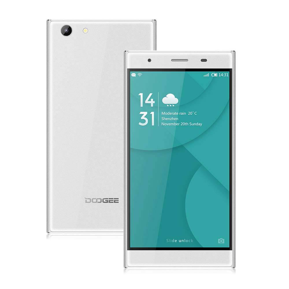[HK Stock]DOOGEE Y300 5.0inch IPS HD 4G LTE Android 6.0 Smartphone 64-Bit MTK6735 Quad Core 2GB RAM  64GB Storage 13.0MP 5.0MP OTG - Silver