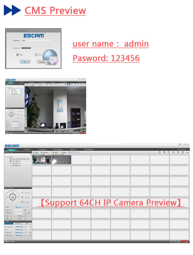 ESCAM Q630M ONVIF 1MegaPixel 720P P2P Mini IR Security IP Camera