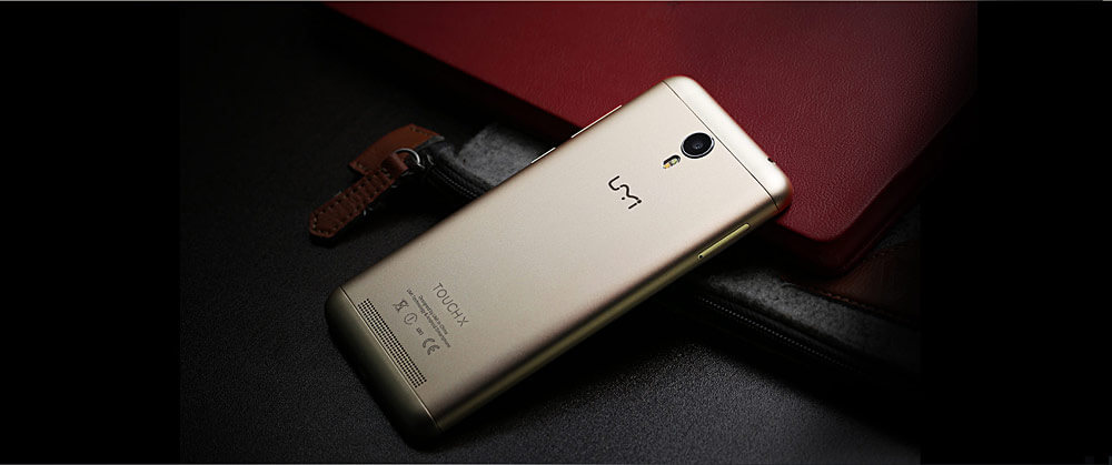 UMI TOUCH X 5.5inch 2.5D FHD 4G LTE Android 6.0 2GB 16GB Smartphone 64bit MTK6735A Quad-Core 1.3GHz 5.0MP 13.0MP 4000mAh OTG Metal Body - Gold