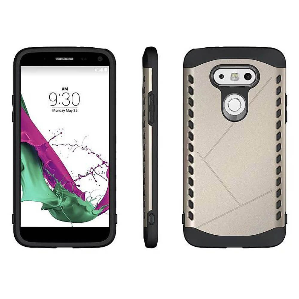 Phone Case For LG G5 TPU + PC Protective Back Cover Shockproof Phone Shell - Gold