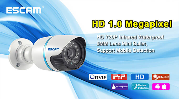 ESCAM Q630M ONVIF 1MegaPixel 720P P2P Mini IR Security IP Camera