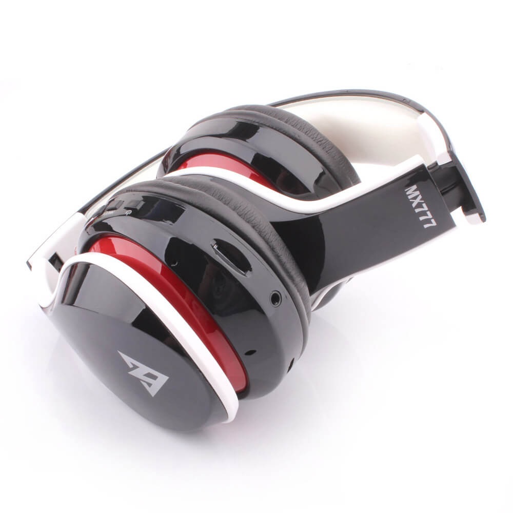 Original OVLENG MX777 Bluetooth Headphone Foldable FM/SD Card Headset For PC Laptop Mobile - Black