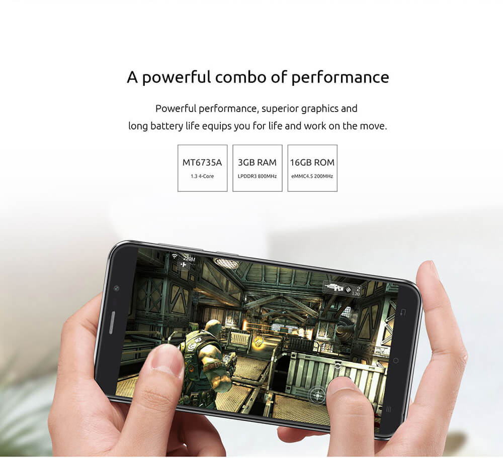 [HK Stock]CUBOT DINOSAUR Smartphone 5.5inch IPS HD 4G FDD-LTE Android 6.0 3GB 16GB MTK6735A Quad Core 4150mAh Battery Utra-thin OTG Hoknot - Gold