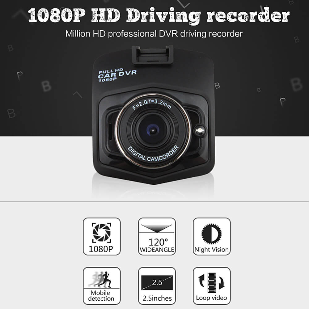 GT300 1080P 2.4inch Dashcam Video Recorder Generalplus 1248 Car DVR