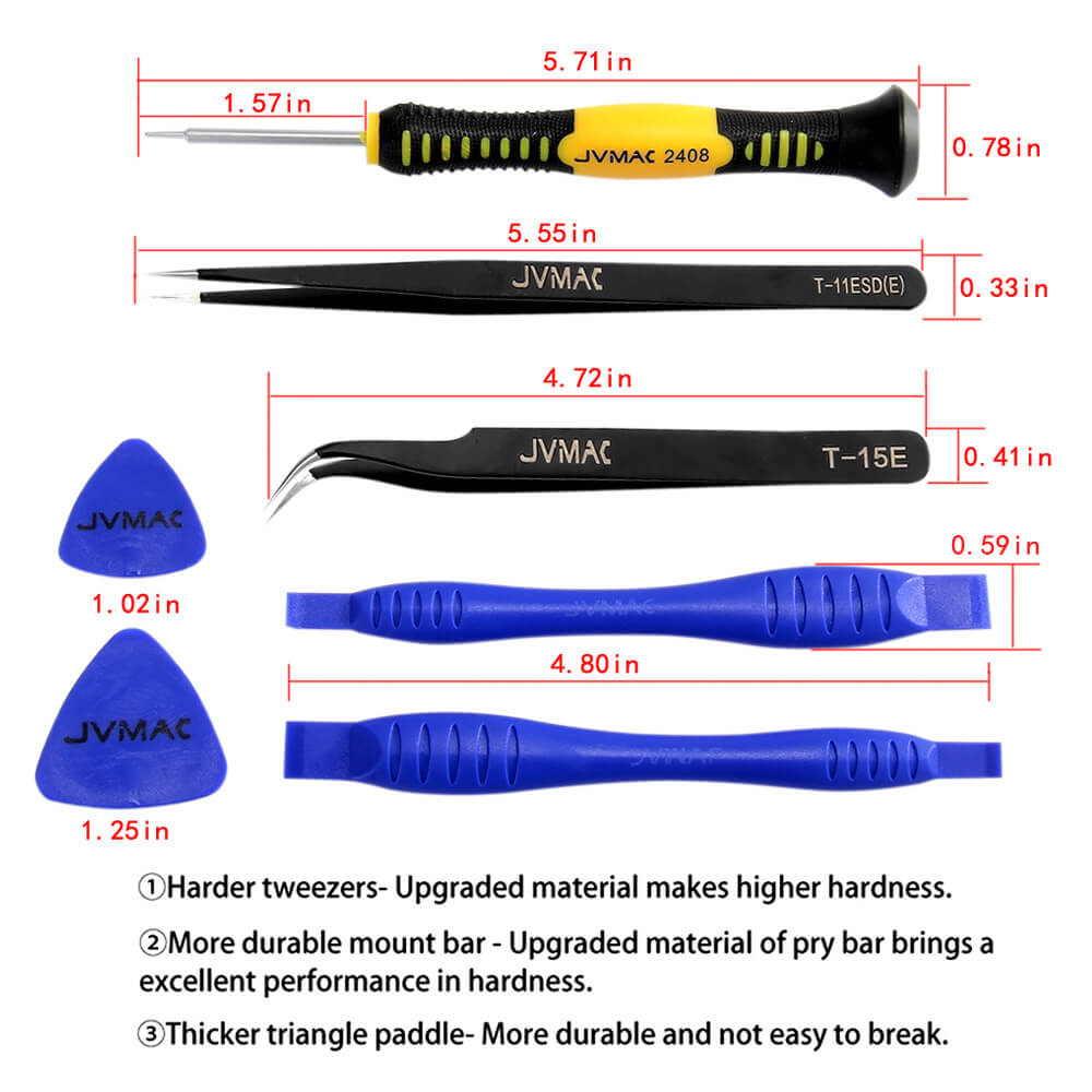 JVMAC 2408A 16 in 1 Toolset Screwdriver Repair Tools Kit Set For Mobile Phone/Electronics
