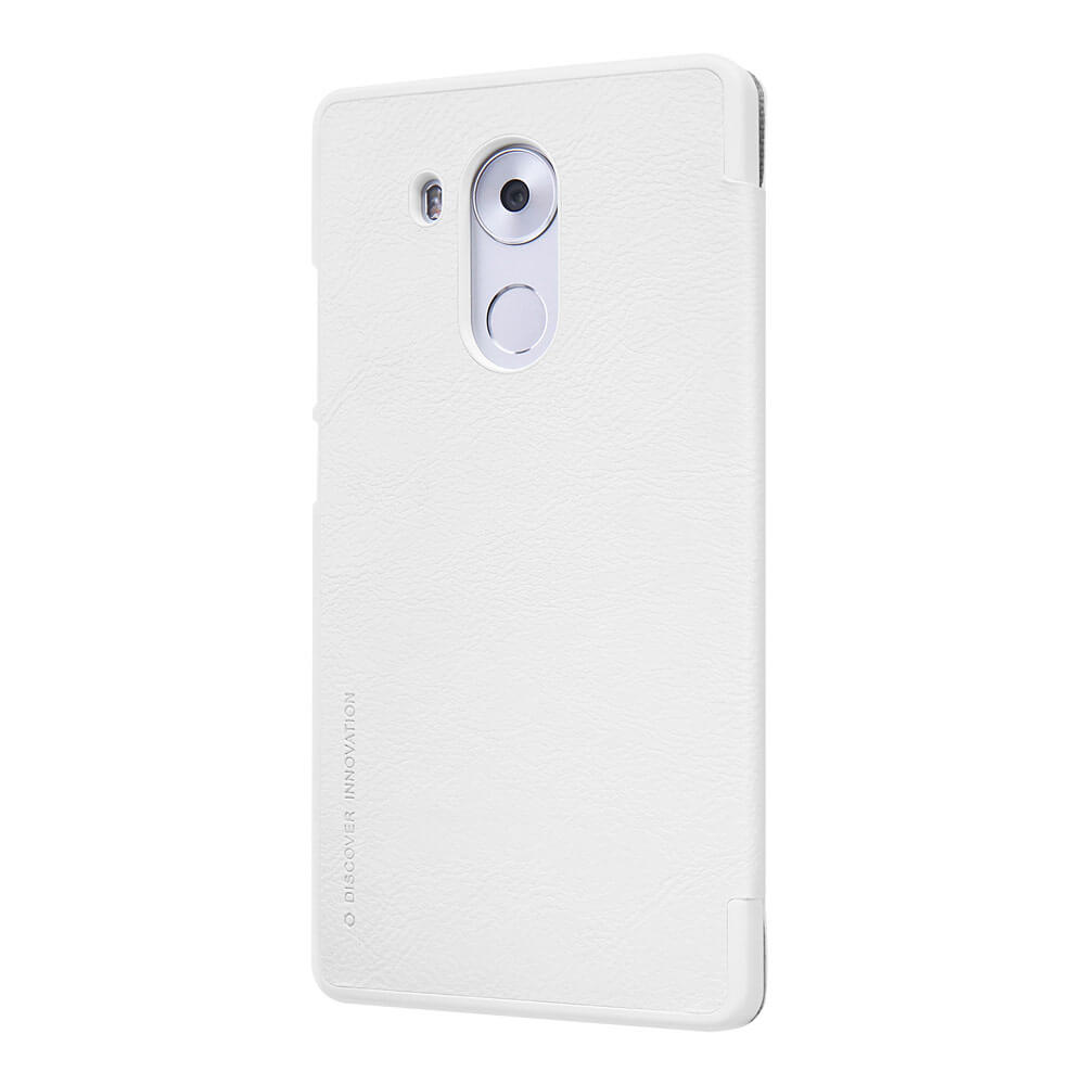 NILLKIN Leather Case For HUAWEI Ascend Mate 8 Protective Flip Cover Phone Shell Smart Sleep With Window - White