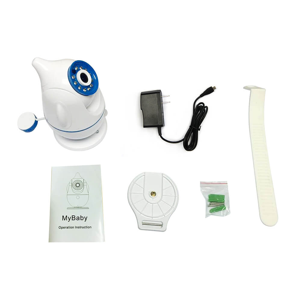 ESCAM Penguin QF521 Wireless WiFi Baby Monitor HD 720P P2P Smart Security Camera - White