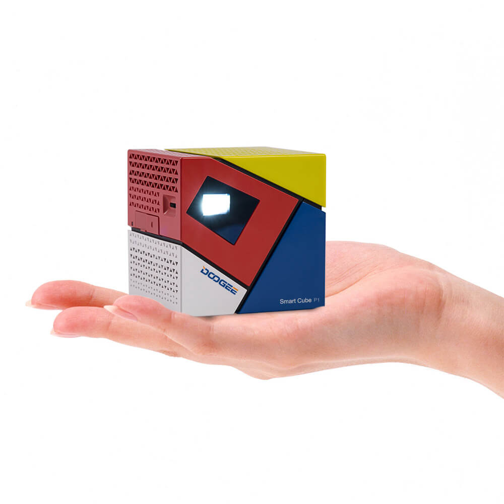 DOOGEE P1 1000LM DLP Projector 2.4G WiFi 1G/8G Bluetooth 4.0 4800mAh Miracast DLNA - Rainbow