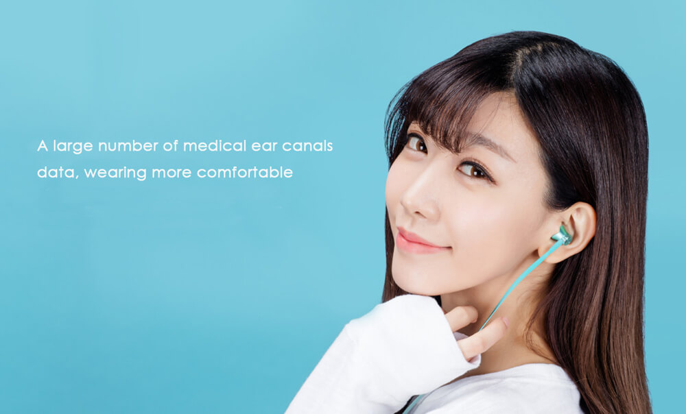 Original Xiaomi Piston Basic 3.5mm Wire Control Earphone 1.25m Music Headset for IOS Android - Rose