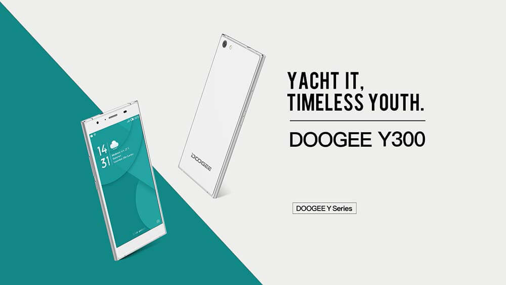 [HK Stock]DOOGEE Y300 5.0inch IPS HD 4G LTE Android 6.0 Smartphone 64-Bit MTK6735 Quad Core 2GB RAM  64GB Storage 13.0MP 5.0MP OTG - Silver