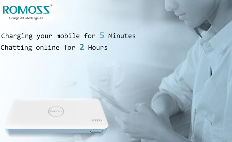 Original ROMOSS PB10S Qualcomm Quick Charge 2.0 10000mAh Dual USB Two Way Quick Charge Li-polymer Power Bank Mobile Power Charge