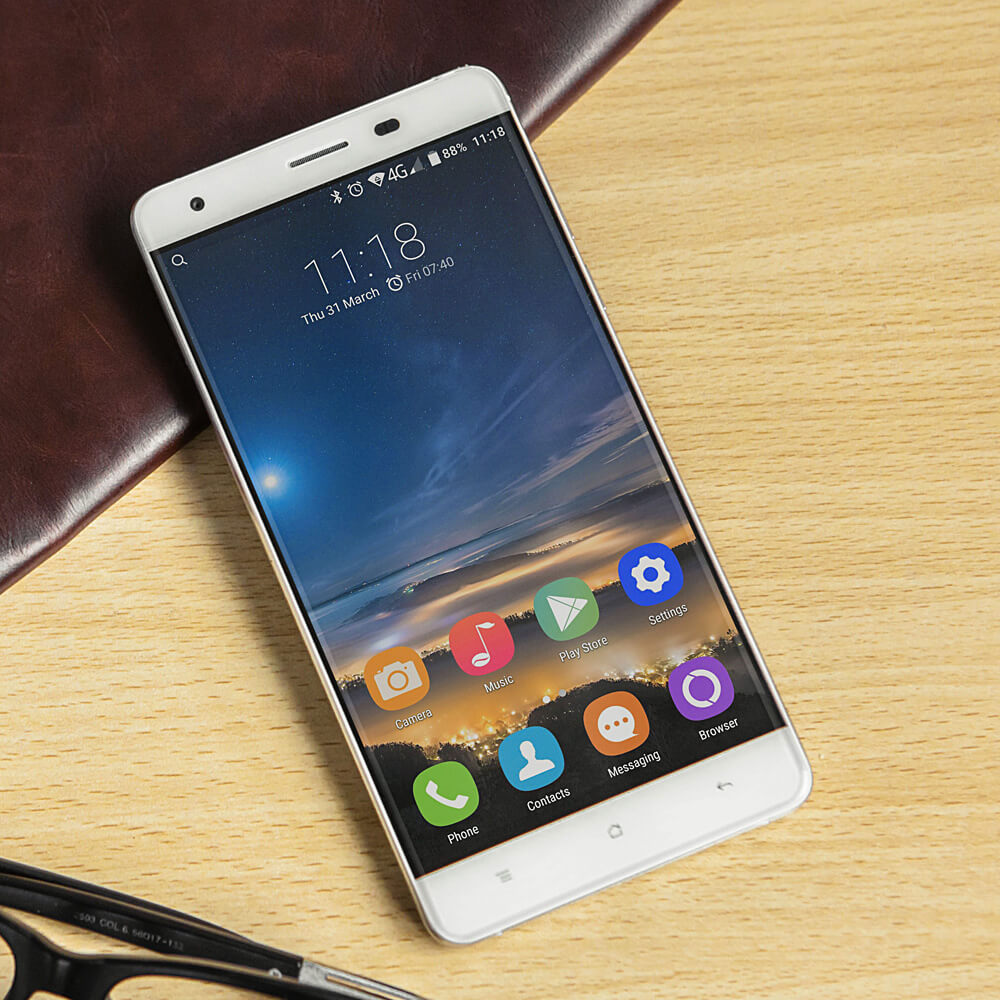 [HK Stock]OUKITEL K6000 Pro 5.5inch LTPS 2.5D FHD 4G 6000mAh Android 6.0 Smartphone 64-Bit MTK6753 Octa Core 3GB 32GB 16.0MP Touch ID Flash Charge OTG - White