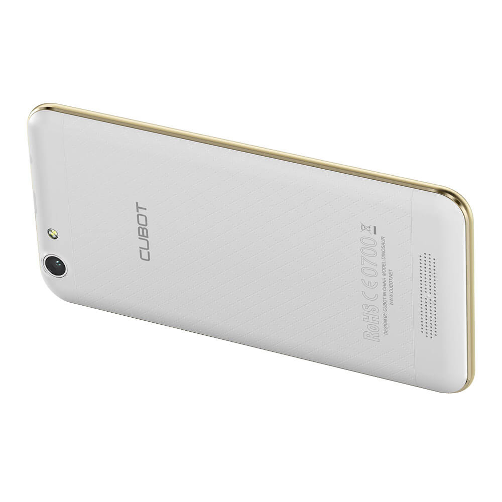 [HK Stock]CUBOT DINOSAUR Smartphone 5.5inch IPS HD 4G FDD-LTE Android 6.0 3GB 16GB MTK6735A Quad Core 4150mAh Battery Utra-thin OTG Hoknot - White