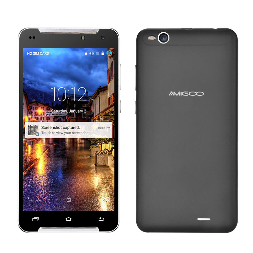 AMIGOO R300 5.5inch QHD Screen MT6580 Quad Core 3G Smartphone Android 5.1 1GB RAM 8GB ROM 5.0MP 2800mAh WIFI GPS - Black