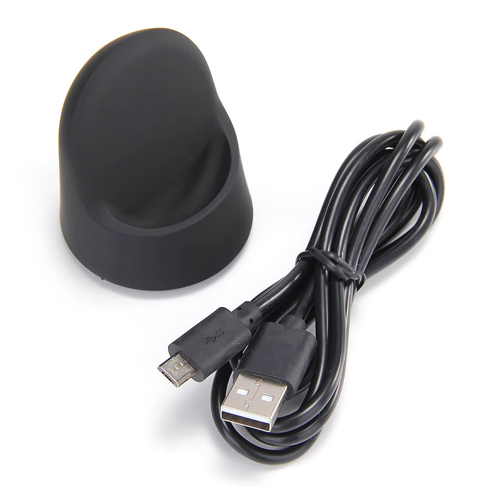Portable Wireless Cradle Charger With USB Cable For Motorola Moto360 / 2nd Gen Smartwatch - Black