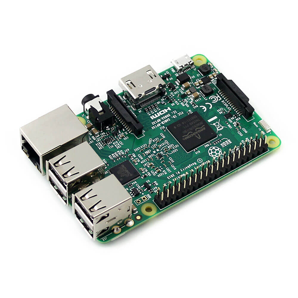 Raspberry Pi 3 Model B 5inch HDMI LCD (B) Bicolor Case 8GB Micro SD Card