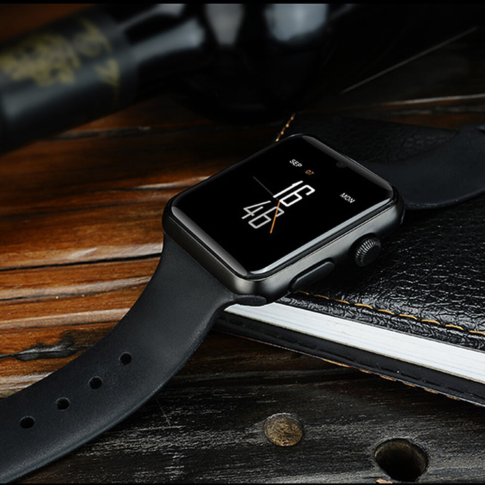 iMacwear i9 Bluetooth 4.0 Smart Watch Phone MTK2502C 2G SIM Card Fitness Tracker 2.5D Arc HD TP For iOS Android - Black