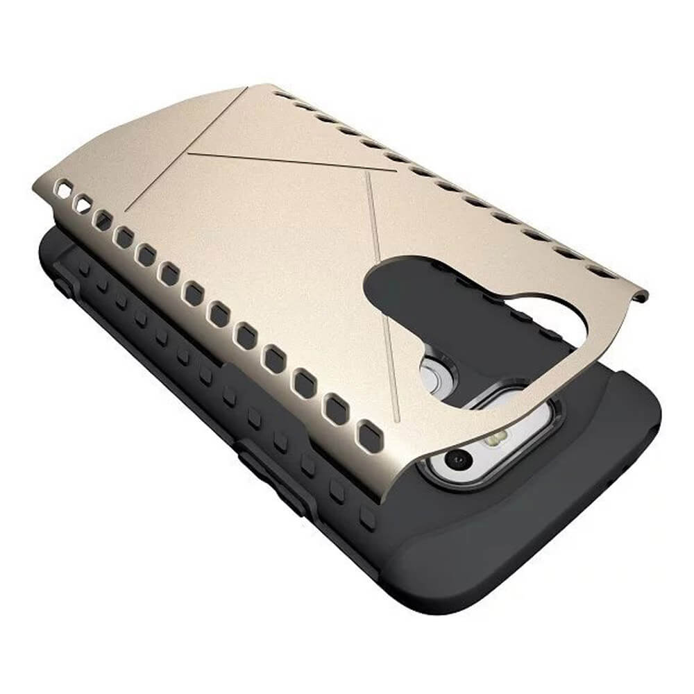 Phone Case For LG G5 TPU + PC Protective Back Cover Shockproof Phone Shell - Gold