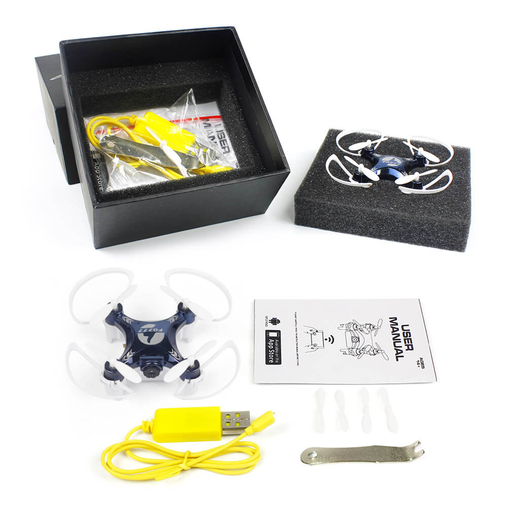FQ777-954D WIFI FPV Camera Altitude Hold Mode 3D Flip 6-AXIS GYRO RC Nano Quadcopter BNF - Black
