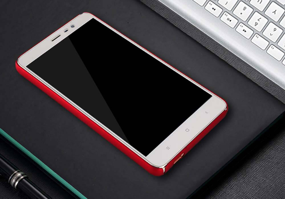 Back Case For Xiaomi Redmi Note 3 Ultra-thin Silky Smooth Protective Phone Cover Back Shell - Red