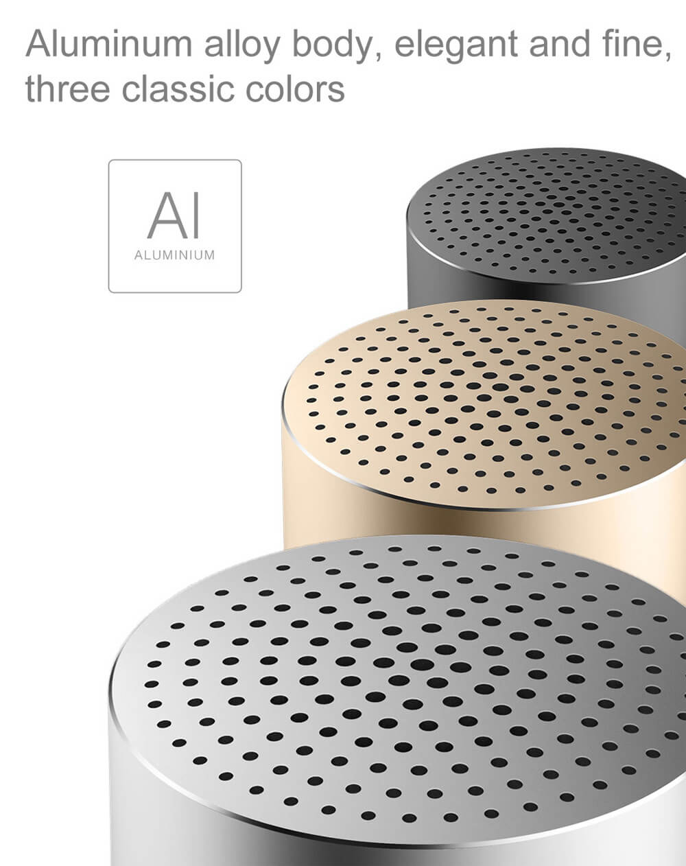 Original XIAOMI Bluetooth Speaker Portable Wireless Bluetooth4.0 Mini Speaker - Silver