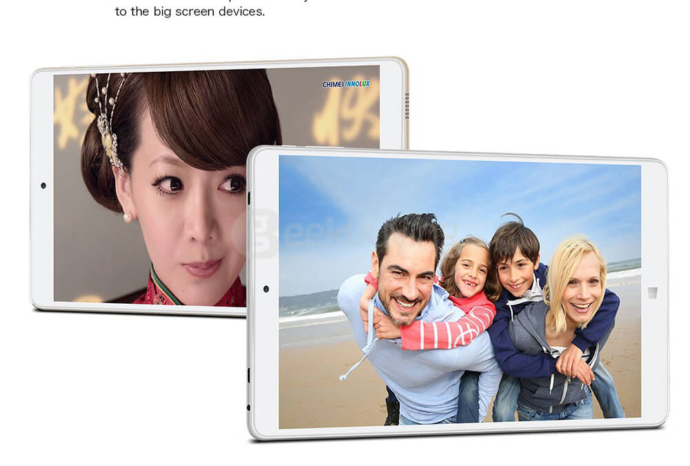 Teclast X80 Power Tablet 8 inch Intel Cherry Trail X5-Z8350 Dual OS Windows 10 + Android 5.1 2GB/32GB Quad Core 1.92GHz IPS 1920*1200 Metal Shell - Gold