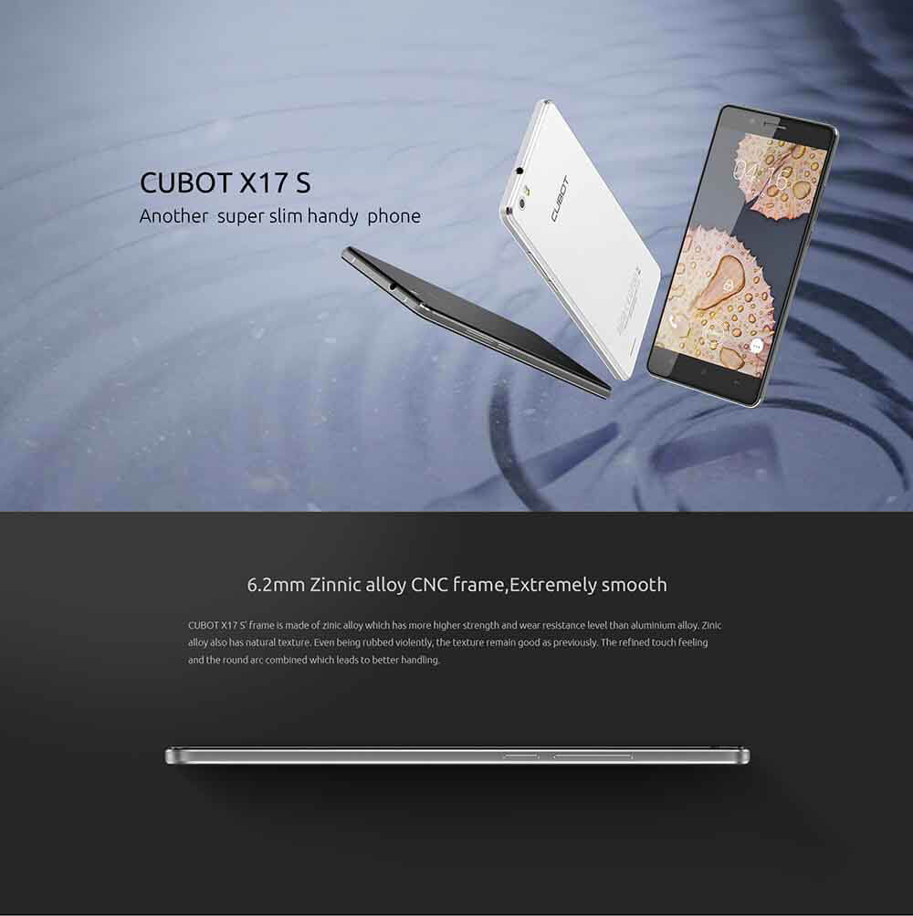 [HK Stock]CUBOT X17S 5.0inch FHD 4G FDD-LTE Android 5.1 3GB 16GB Smartphone 64bit MTK6735A Quad Core 8.0MP 16.0MP Ultra-thin OTG HotKnot - Black