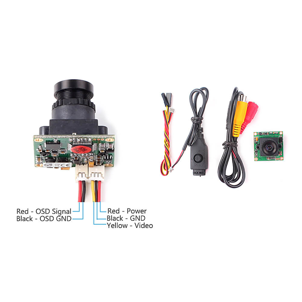 Камера айс подключение RunCam 2.8MM 4.3M 600TVL DC 5-17V Wide Voltage Mini FPV Camera