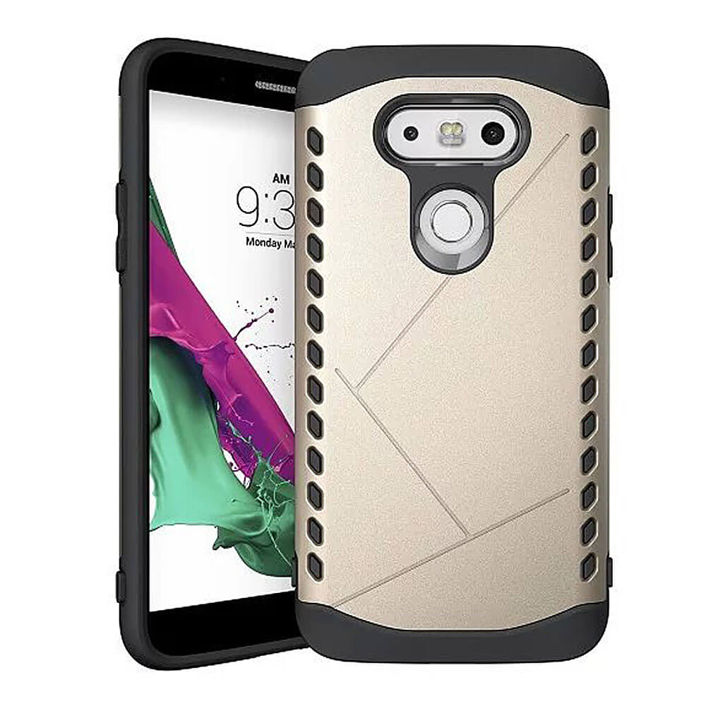 Phone Case For LG G5 TPU + PC Protective Back Cover Shockproof Phone Shell - Gold