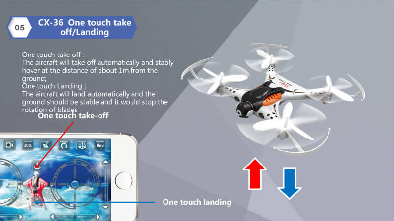 Cheerson CX-36C CX36C With 2MP Camera Mini WiFi APP Control RC Quadcopter RTF - White