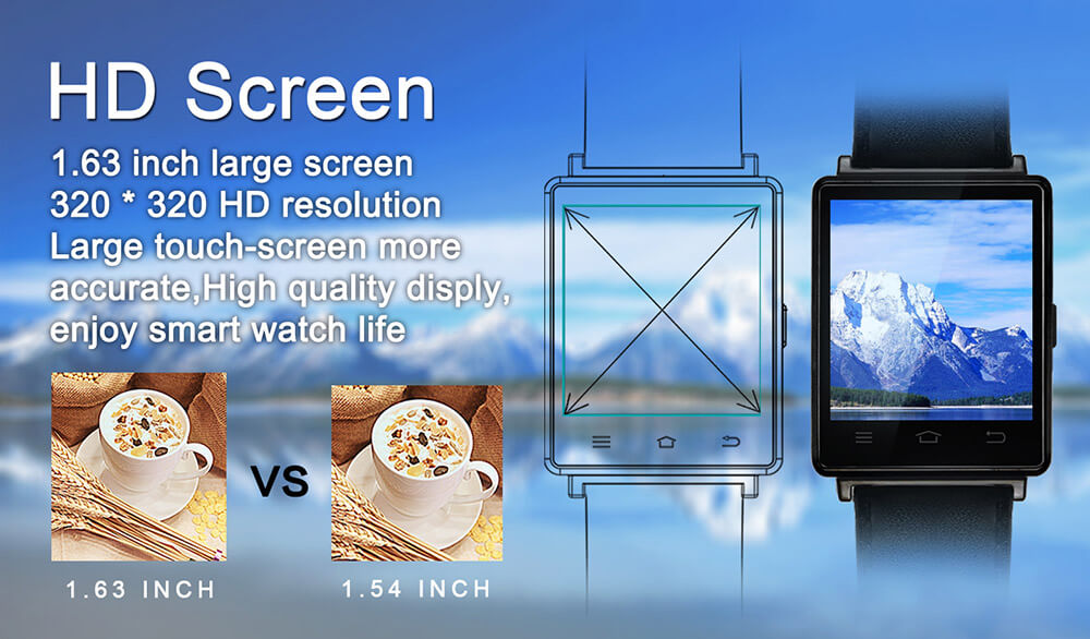 No.1 D6 Android 5.1 3G Smartwatch Phone Heart Rate Monitor MTK6580 Quad Core 1.3GHz 1GB RAM 8GB ROM Google Play GPS WiFi Bluetooth 4.0 for Android iOS - Silver