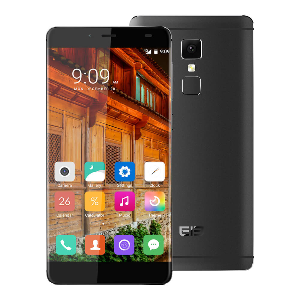 Elephone S3 5.2inch Bezel-less 2.5D Arc FHD Screen Android 6.0 MTK6753 Octa Core Smartphone 3GB 16GB 13.0MP Touch ID Fast Charge Metal Body - Black