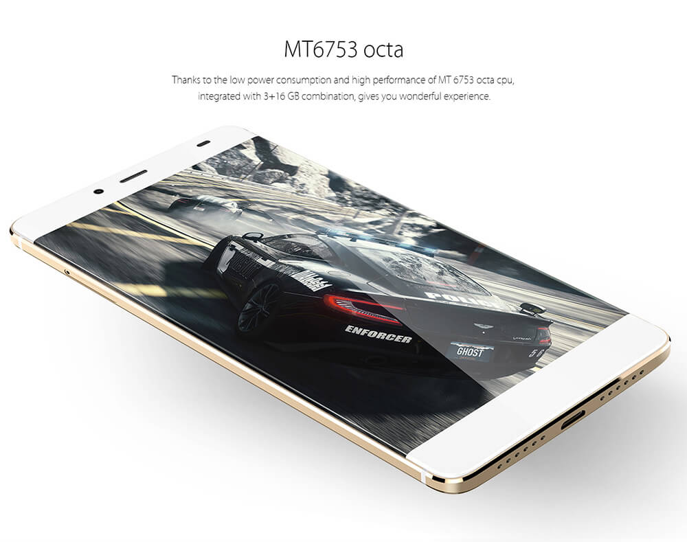 Elephone S3 5.2inch Bezel-less 2.5D Arc FHD Screen Android 6.0 MTK6753 Octa Core Smartphone 3GB 16GB 13.0MP Touch ID Fast Charge Metal Body - Black