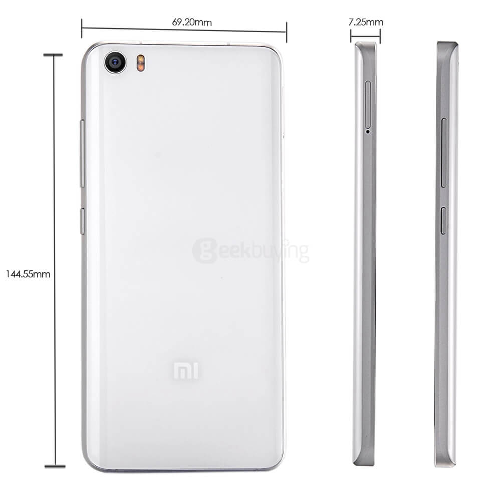 Xiaomi Mi5 Pro 5.15inch FHD MIUI V7 4GB 128GB 4G LTE Smartphone 64-Bit Qualcomm Snapdragon 820 Quad Core Type-C 3D Ceramic Back Cover - White