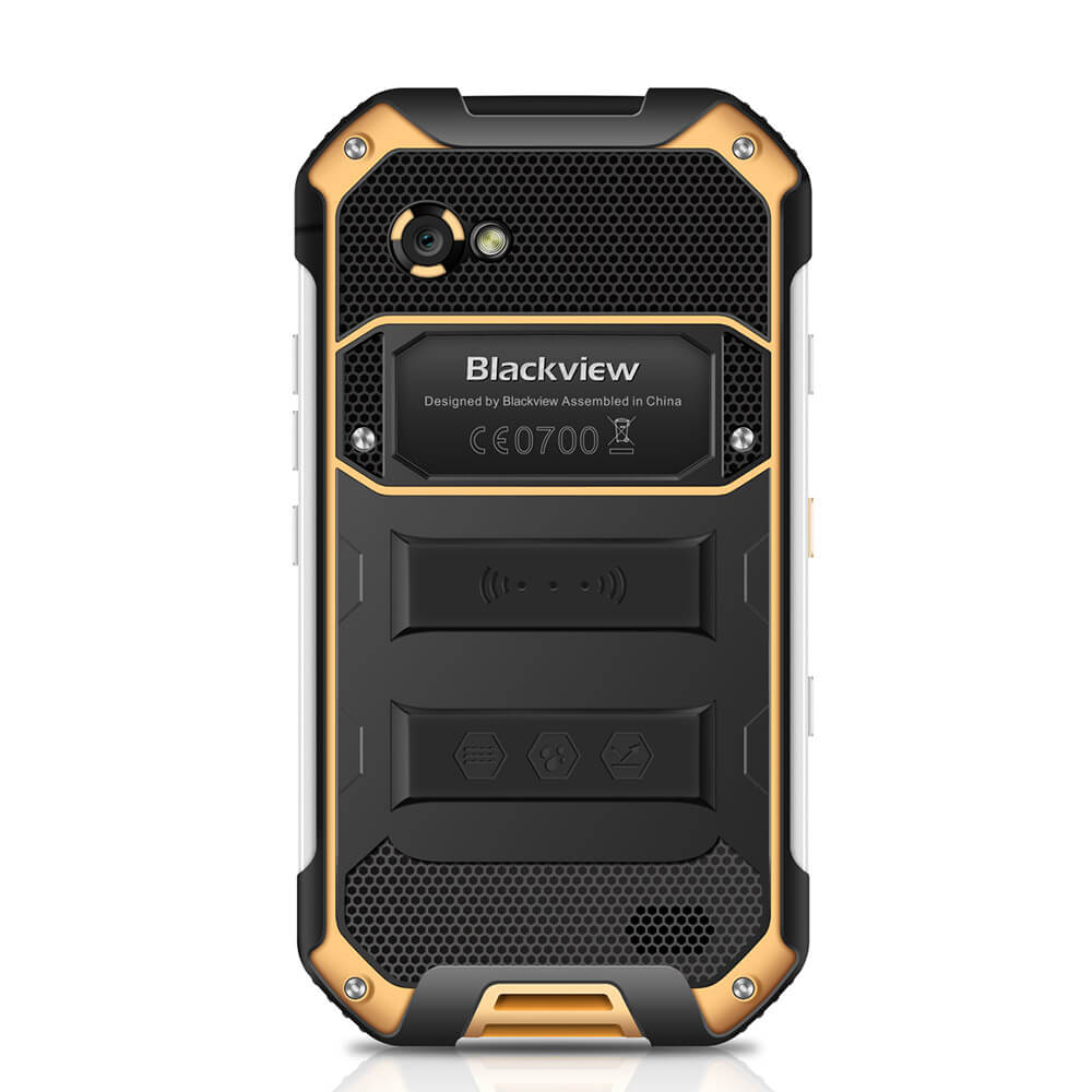 Blackview BV6000 4.7inch HD IP68 Waterproof Shockproof Scratch-proof Rugged Phone MT6755 Octa Core Android 6.0 3GB 32GB 13.0MP NFC Fast Charge - Yellow