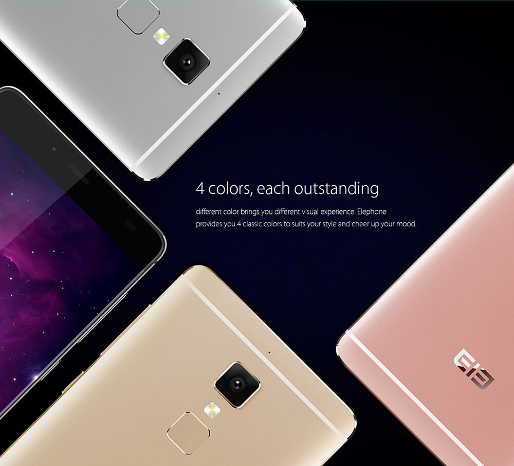 Elephone S3 5.2inch Bezel-less 2.5D Arc FHD Screen Android 6.0 MTK6753 Octa Core Smartphone 3GB 16GB 13.0MP Touch ID Fast Charge Metal Body - Black