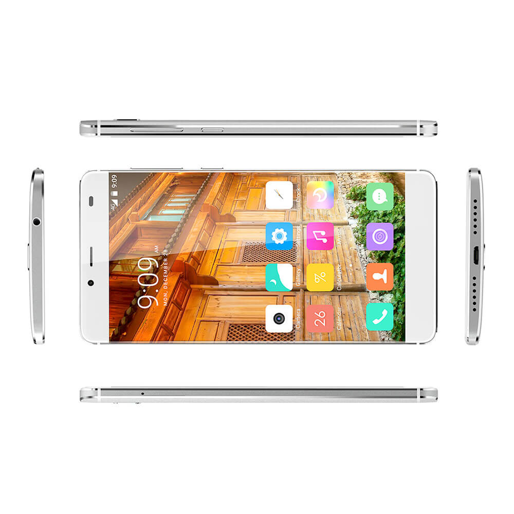 [HK Stock][Package B]Elephone S3 5.2inch Bezel-less 2.5D Arc FHD Screen Android 6.0 MTK6753 Octa Core 3GB 16GB Smartphone(Silver) + Leather Case(White) + Tempered Glass