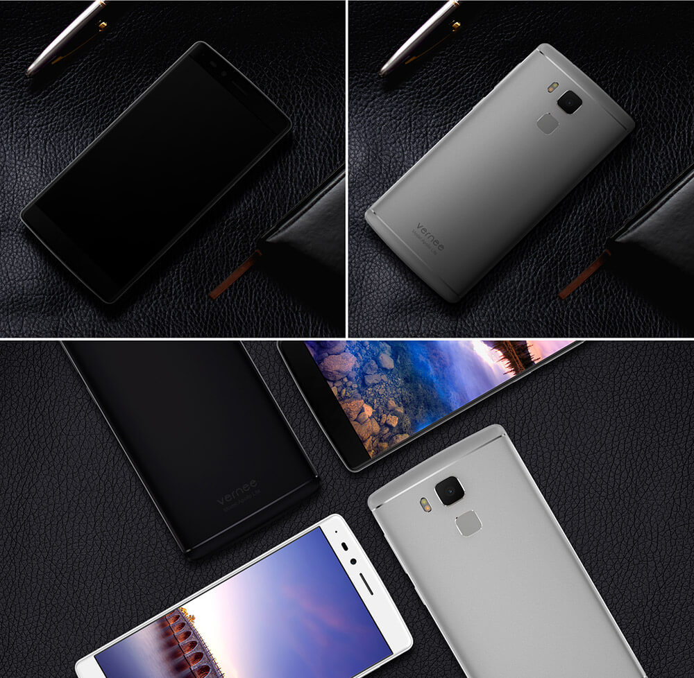 [Spain Stock]Vernee Apollo Lite 5.5-Inch Android 6.0 Helio X20 MT6797 Deca Core Smartphone 4GB+32GB 5.0MP+16.0MP Type-C Touch ID OTG Fast Charge Gyroscope - Black