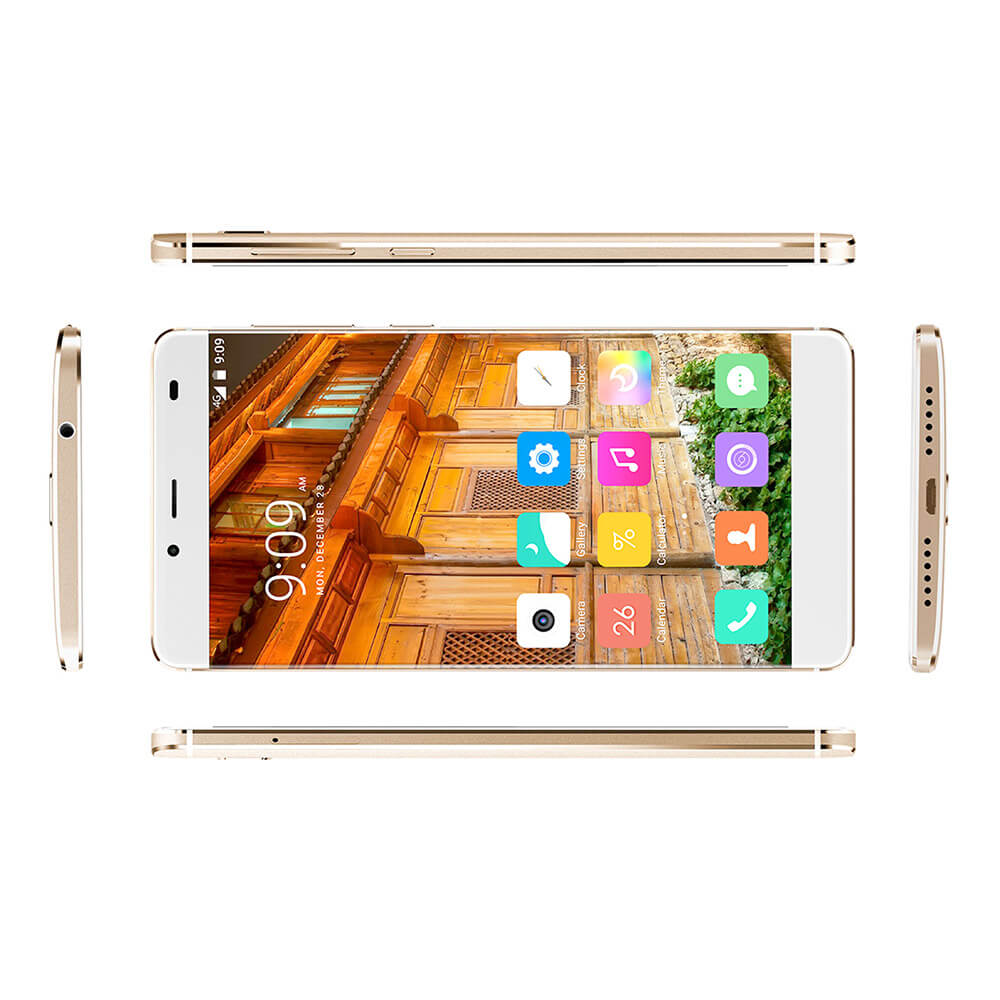 Elephone S3 5.2inch Bezel-less 2.5D Arc FHD Screen Android 6.0 MTK6753 Octa Core Smartphone 3GB 16GB 13.0MP Touch ID Fast Charge Metal Body - Gold