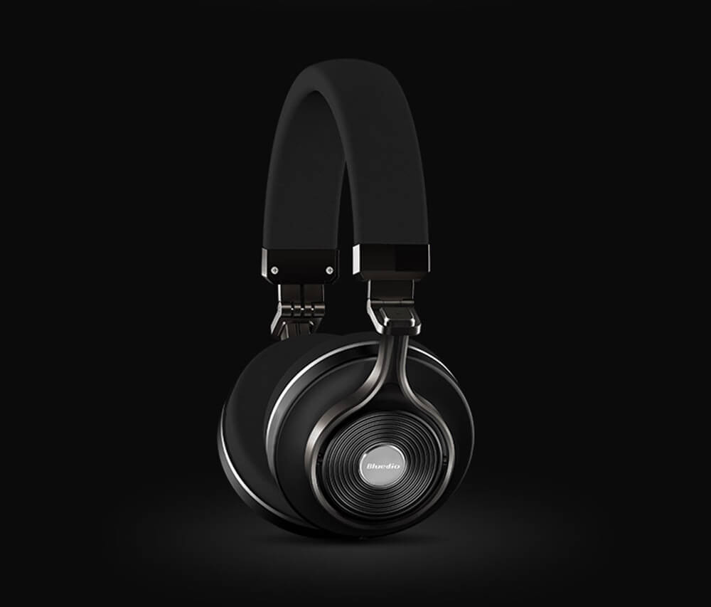 Bluedio T3 Bluetooth4.1 Bass Stereo Headset TF Metal Folding Headphone - Black