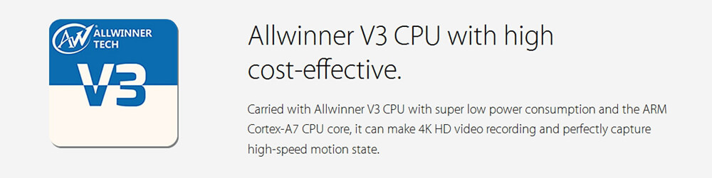 ELEPHONE ELE CAM Explorer 2.0inch TFT 4K WIFI Action Camera Allwinner V3 OV4689 Waterproof APP Control Sport Camera - White