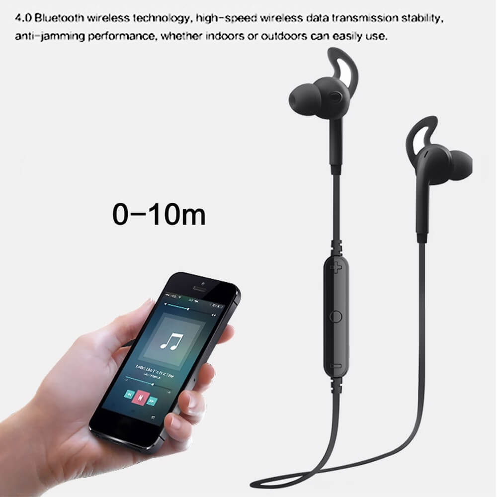 Awei A610BL Bluetooth 4.0 Wireless Sports Earphone - Black