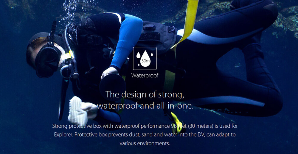 ELEPHONE ELE CAM Explorer 2.0inch TFT 4K WIFI Action Camera Allwinner V3 OV4689 Waterproof APP Control Sport Camera - White