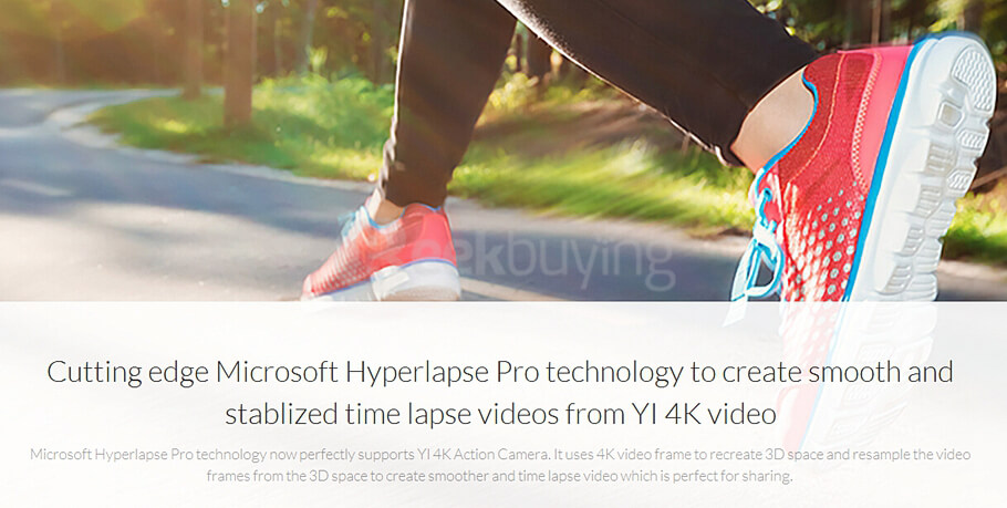 [Spain Stock] [Official International Version] Xiaoyi YI 4K Action Camera II 2.19 Retina Screen Ambarella A9SE75 Sony IMX377 12MP 155&lrm; Degree Wide Angle 1400mAh EIS LDC Sport Camera - Black